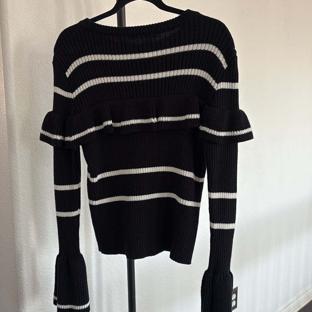Anthropologie English Factory Long Sleeve Ruffled Sweater NWOT Size M - Picture 4 of 5